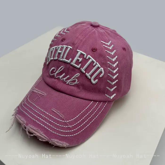 Casquettes de baseball rétro brodées en 3D avec lettres américaines, pare-soleil, nouvelle collectio