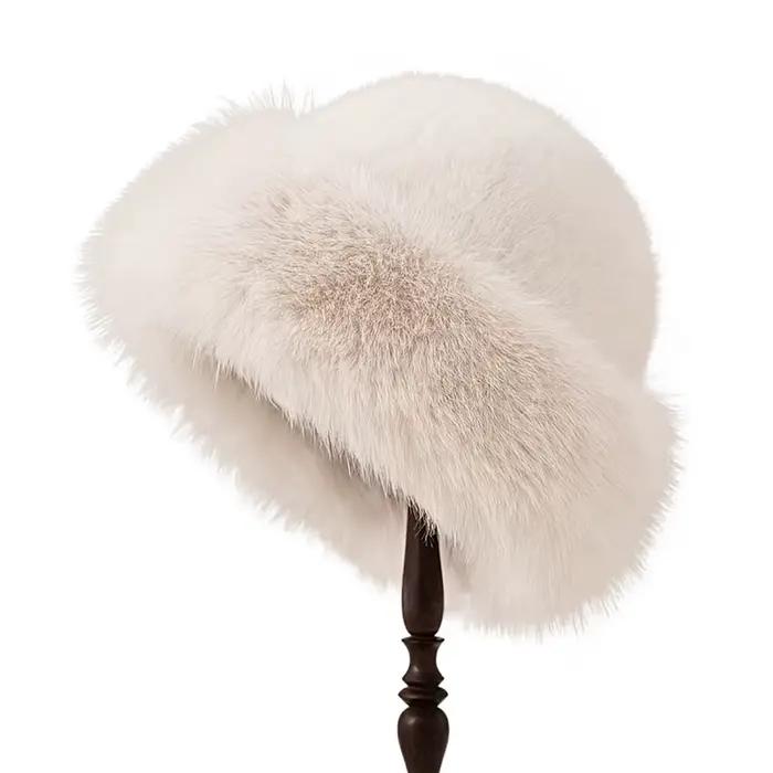 Chapeau mongole chaud pour femmes, en peluche épaisse, en fourrure chaude, coupe-vent, Protection de