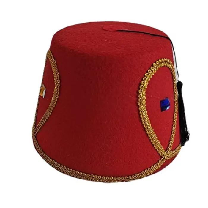Chapeau Fez élégant, polyvalent, turque marocaine, Tarboosh, couvre-chef turc pour diverses occasion