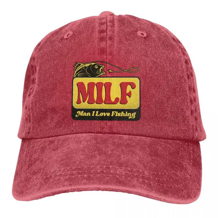 MILF homme j'aime la pêche casquette de Baseball hommes chapeaux femmes visière Protection Snapback 