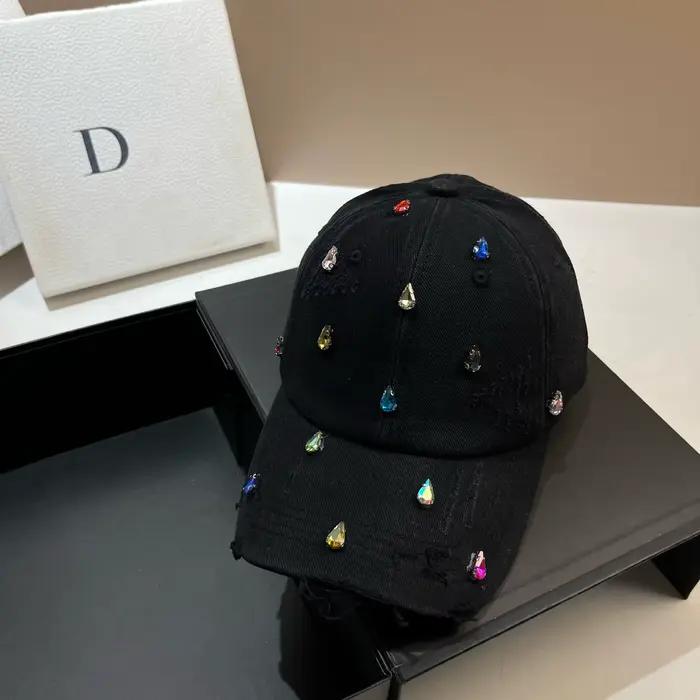 Casquette de Baseball coréenne de luxe avec diamant d'eau, chapeau de soleil pour jeunes américains,