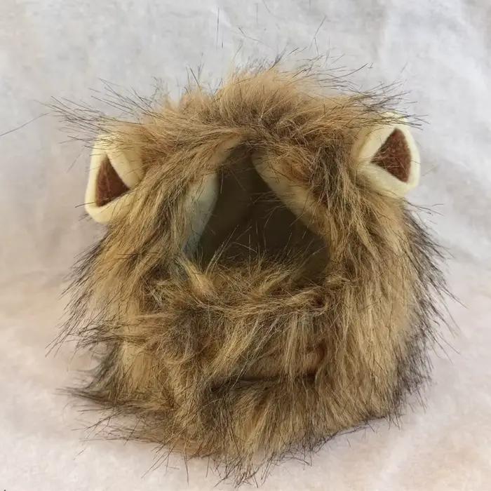 Nouveau mignon drôle animaux vêtements casquette mignon chat perruque Lion crinière Costume Cosplay 