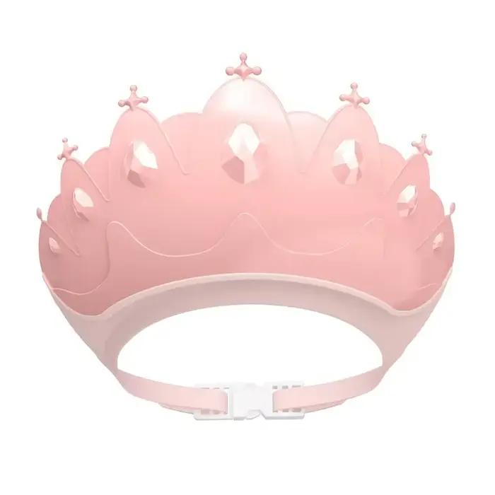 Bonnet de shampoing pour enfants, taille réglable, couronne, bonnet de douche pour bébé, visière de 