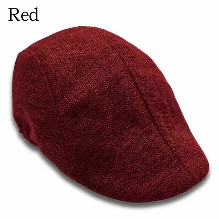 Hommes bérets casquette Style britannique 2024 nouveau automne été lin chapeaux mode casquettes plat