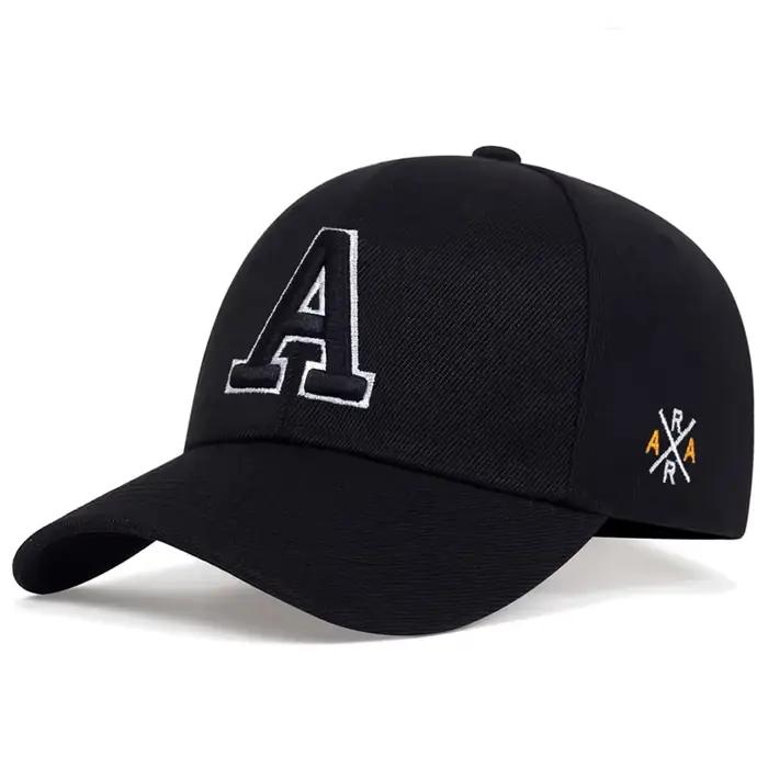 Casquette de baseball avec lettre brodée pour papa, chapeau de soleil extérieur, snapback en coton r