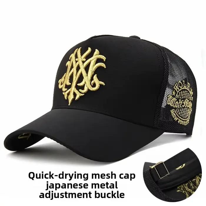 Casquette de baseball en coton haut pour hommes, chapeau brodé à la mode, pare-soleil à large bord, 
