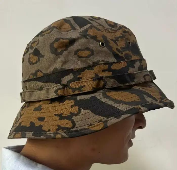 Casquette de Camouflage feuilles de chêne allemand, chapeau Boonie, pois polaires, goutte de pluie