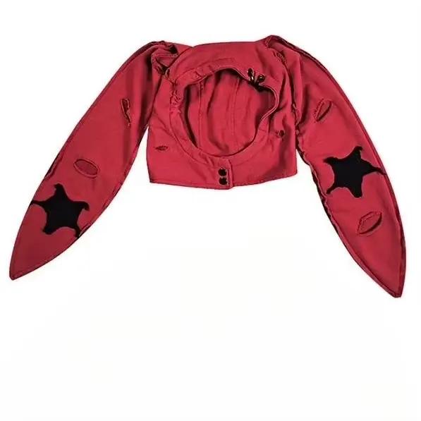 Chapeau à trous de couleur contrastée pour femmes, Streetwear Y2k, esthétique, Vintage, oreilles de 