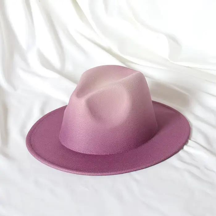 Chapeau haut de forme nickel é pour hommes et femmes, bord plat, haut DN, deux tons, feutre ander, t