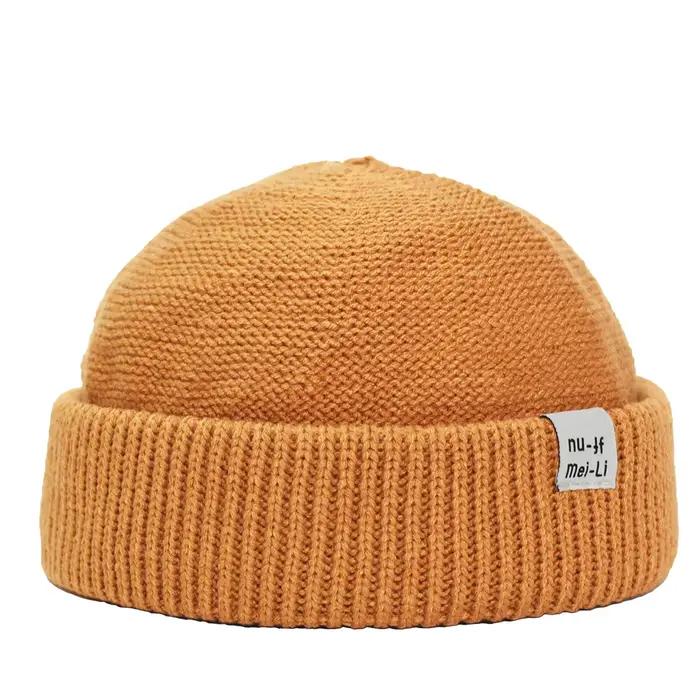 Hip Hop Beanie tricoté chapeau hommes mode Skullcap automne femmes hiver sans bords Baggy Melon casq