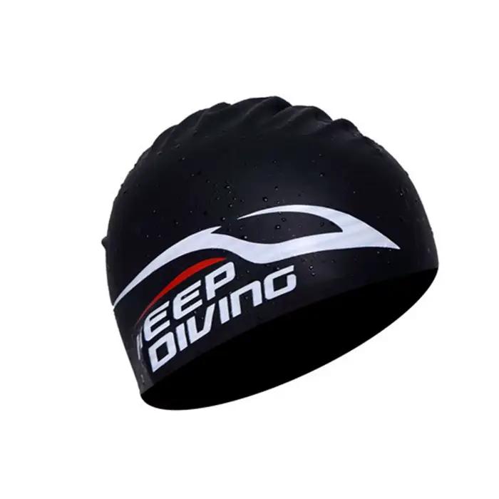 Bonnet de bain en Silicone, imperméable, élastique, léger et confortable, pour cheveux longs et cour