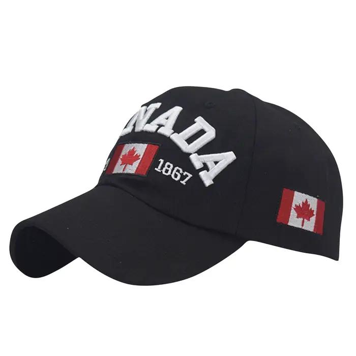 Casquette de baseball du Canada à la mode, chapeau de golf brodé en feuille d'érable, chapeau du Can