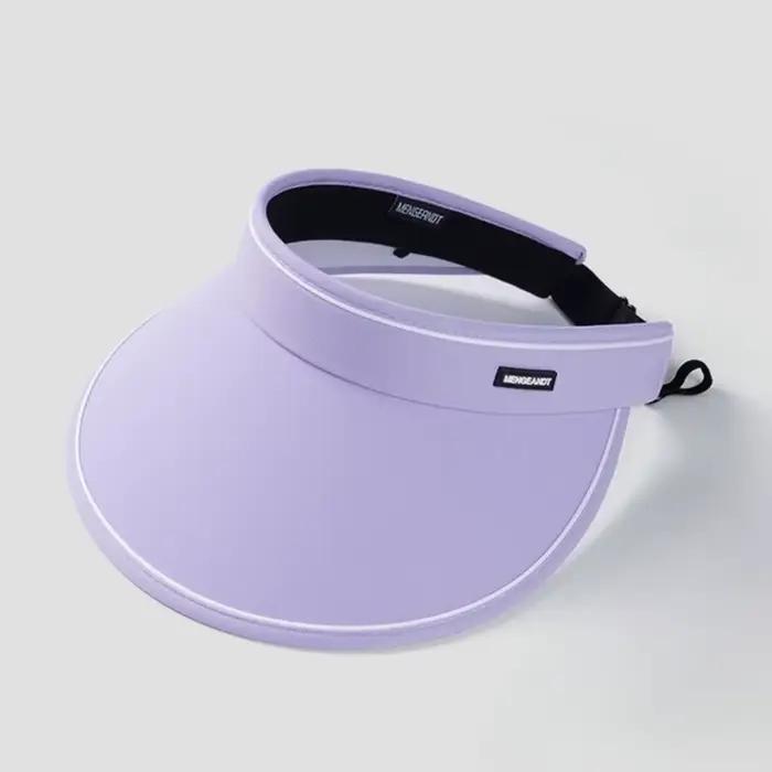 Chapeau de soleil portable à grandes bords rétractables pour femme, idéal pour l'été, avec découpes,