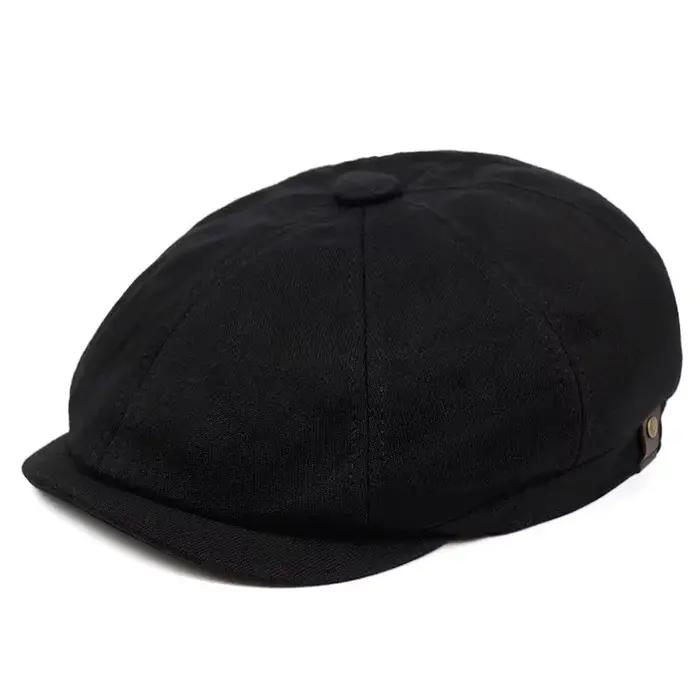 Haute qualité hiver rétro Style britannique casquette gavroche hommes Vintage luxe unisexe nouvelle 