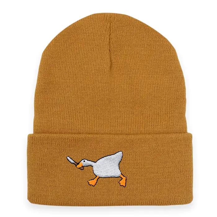 Chapeau tricoté brodé Big Goose pour la chaleur d'hiver et d'hiver, sweats à capuche pour hommes et 