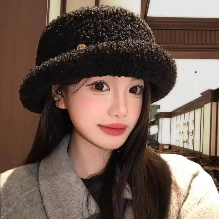 Bérets en peluche de Style français élégant pour femmes, automne et hiver, voyage, chaud, polyvalent