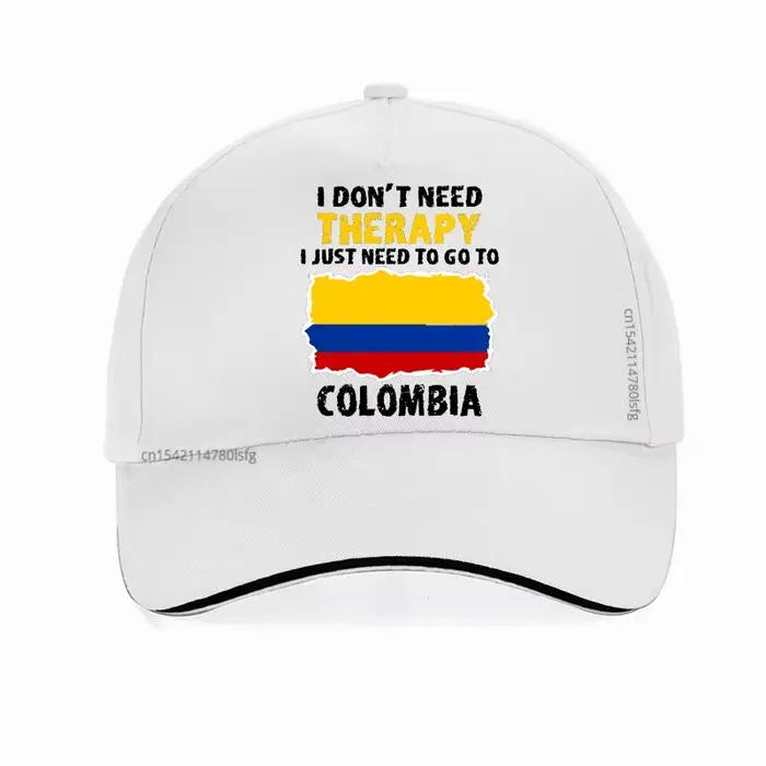 Casquette de baseball réglable en coton avec impression du drapeau de la Colombie, style été, pour h