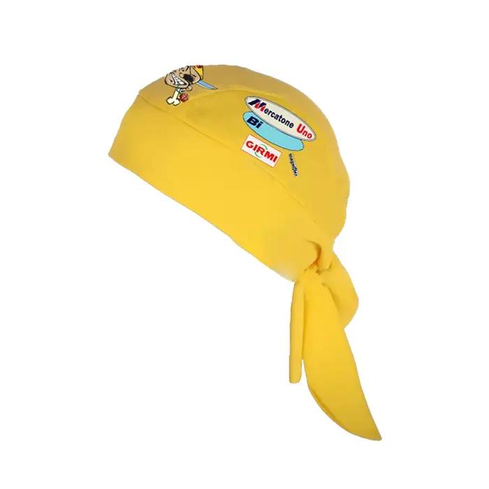 Casquette de cyclisme rétro jaune et rose pour homme, foulard respirant, bandana d'été, écharpe de s