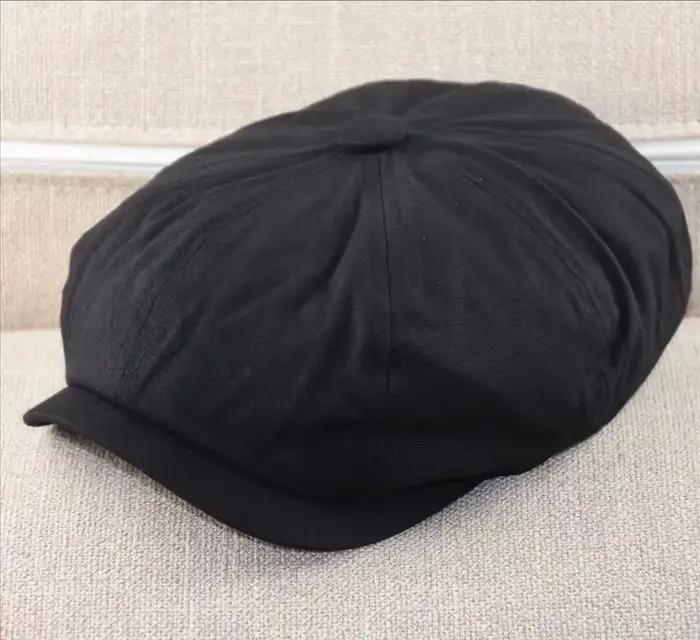 Casquette plate pour homme grande taille, 100% coton, style Gatsby Ivy Golf Cabbie, réglable pour pe
