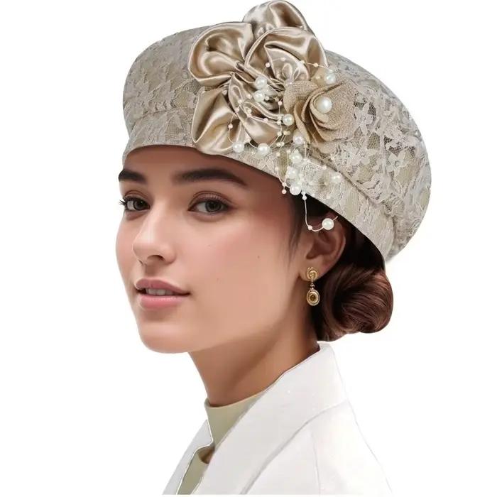 Nouveau turban africain doux pour femme, chapeau de cérémonie, foulard de fête, béret, casquette déc