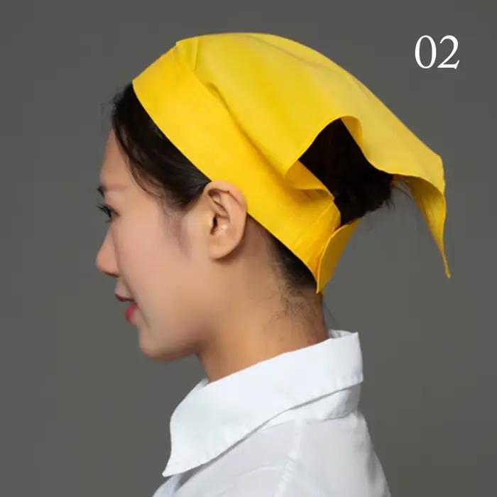 Chapeau de chef japonais unisexe, écharpe de sauna triangulaire pour la cuisine, chapeau de travail 
