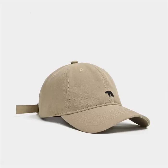 Casquettes de baseball brodées motif Ours polaire pour hommes et femmes, à larges bords pour affiner