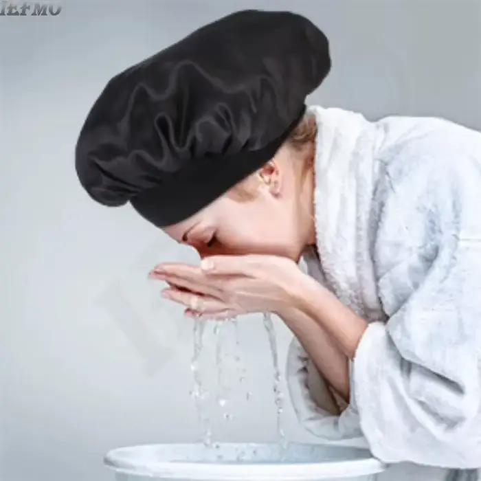 Bonnet en Satin de soie pour cheveux, Bonnet de sommeil, grande bande souple et large pour tresses d