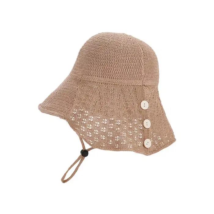 ☂ Chapeau de pêcheur ajouré tissé à la main, respirant et confortable, protection solaire pour les t
