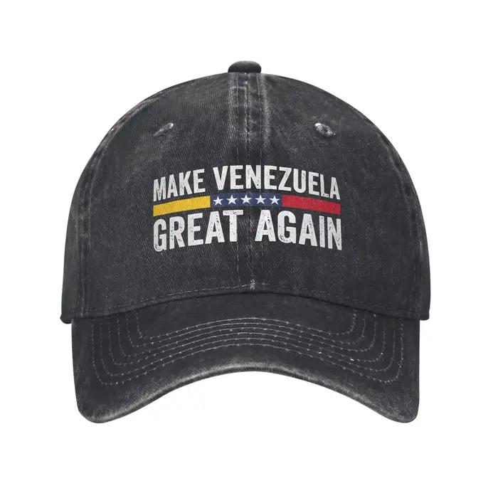 Casquette de Baseball lavée rend Venezuela encore une fois géniale chapeau de camionneur d'été pour 