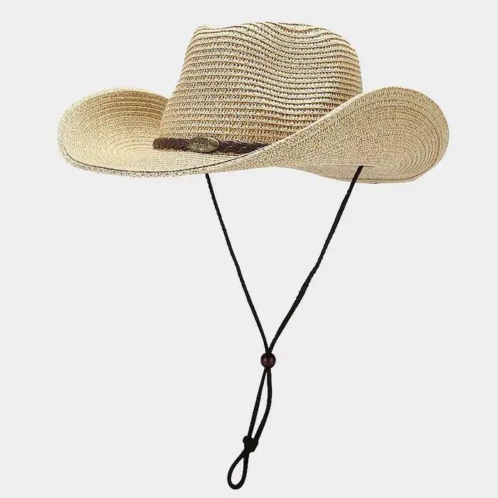 Nouveau chapeau de soleil pour femme, chapeau de paille à nœud papillon, chapeau de plage printemps-