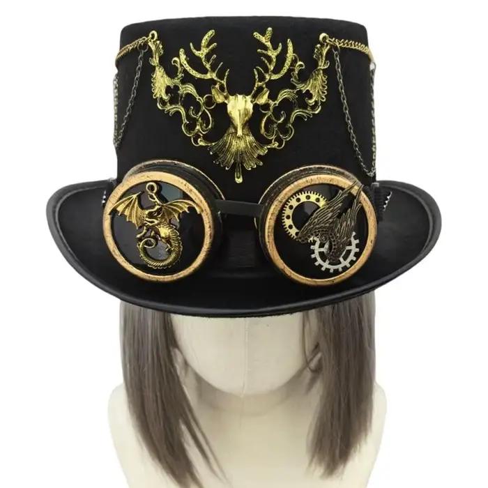 Casquette gothique unisexe élégante 39BB, décorations d'équipement délicat, chapeau Costume à mode