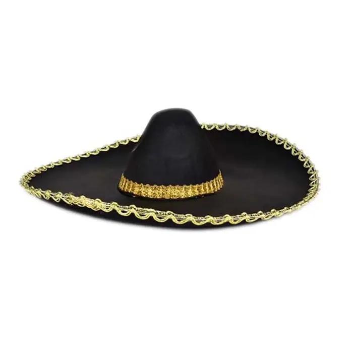 Chapeaux de plage Style ethnique Sombrero, grand chapeau de soleil respirant, chapeau du mexique à b