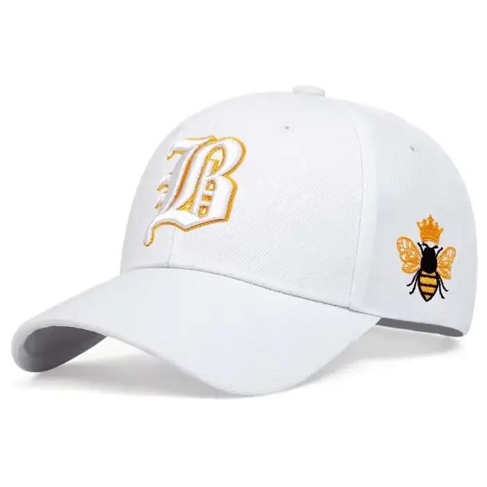 Casquettes de Baseball unisexes avec lettres gothiques brodées d'abeille latérales, chapeaux décontr