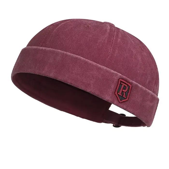 Casquette Hip-Hop Décontractée Sans Visière Réglable Multicolore pour Homme, Bonnet Docker en Coton 