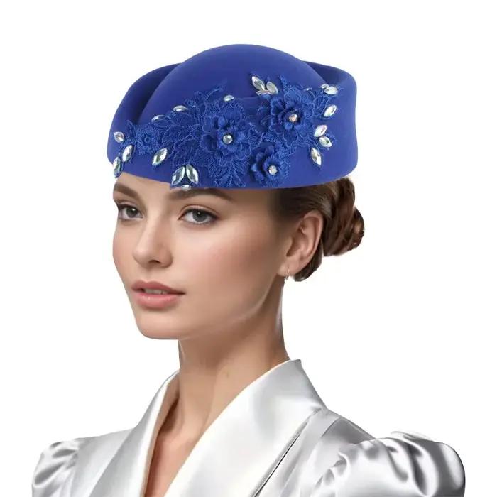 Couvre-chef africain mode été automne Turban africain chapeau pour femmes église avec fleur casquett