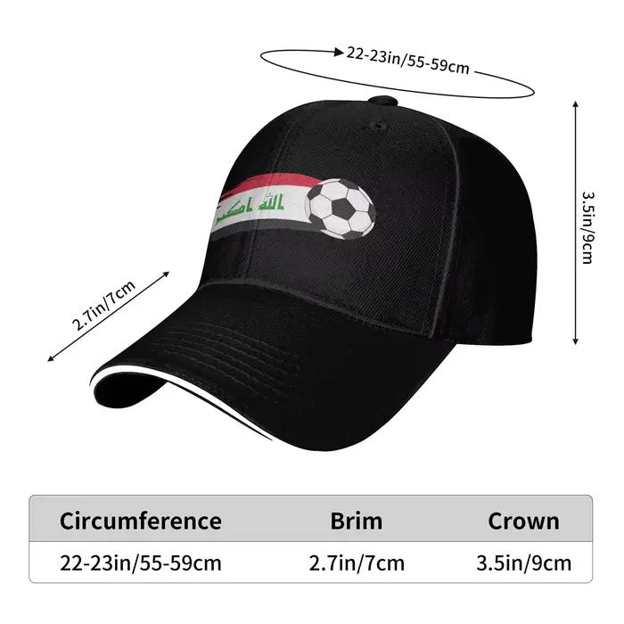 Casquette de baseball drapeau irakien, football irakien, personnalisable DIY, pour femmes et hommes,
