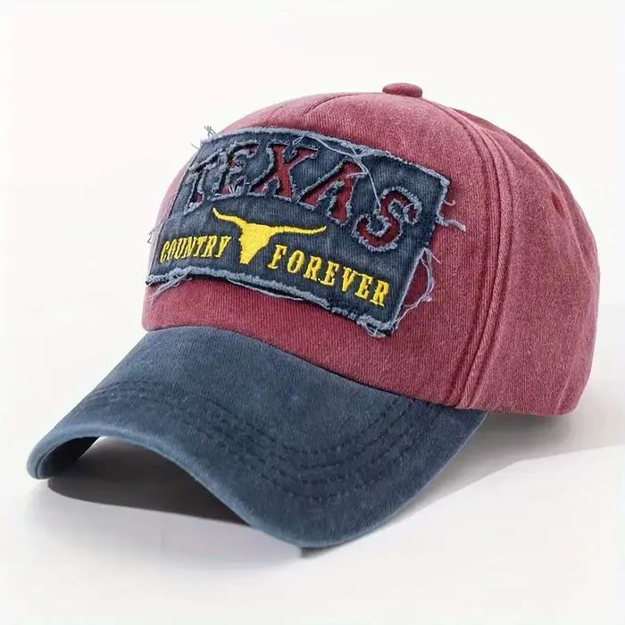 Casquette de baseball vintage brodée Texas pour hommes et femmes, casquette de camionneur délavée et
