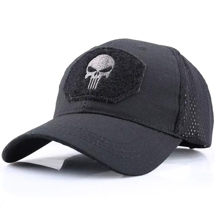 Casquette de baseball unisexe été 2026 respirante anti-UV pour sports de plein air, motif tête de mo