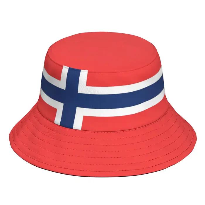 Chapeaux de pêcheur norvégiens personnalisés avec nom et logo d'équipe, casquette seau, voyage en No
