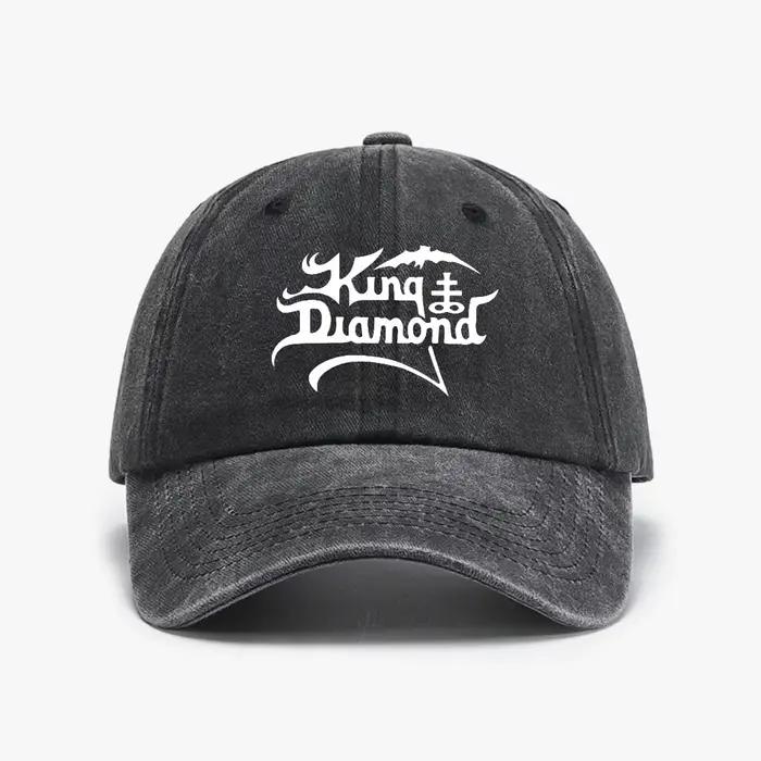 Casquette de baseball imprimée King Diamond, chapeau en Denim lavé Vintage, pour sports de plein air