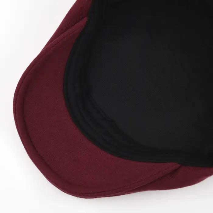 Casquette plate en coton 100% VOBOOM pour homme, noire, couleur unie, style Gatsby, casquette de cha