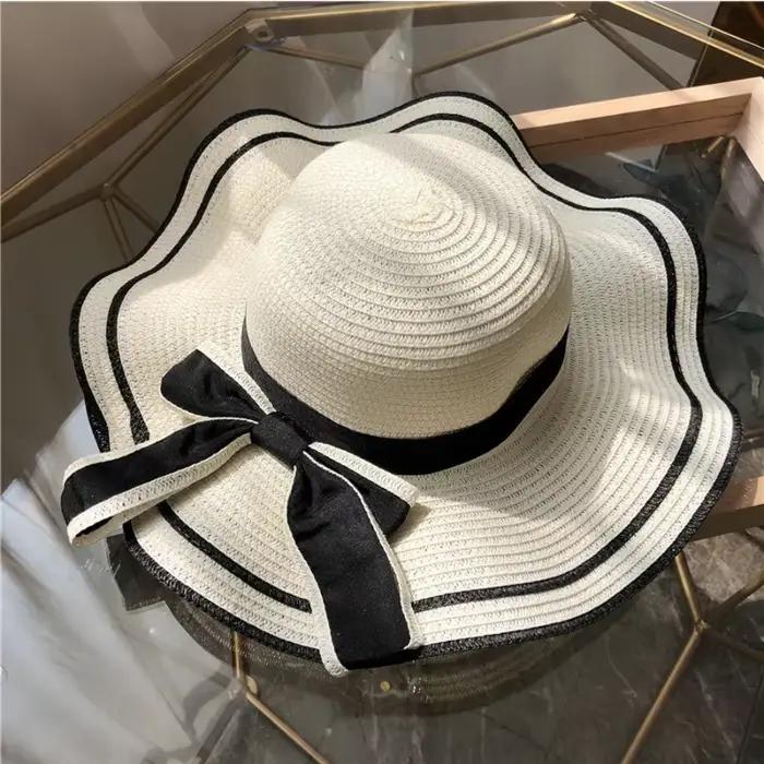 Chapeau de paille d'été, chapeau de plage léger et respirant, protection solaire pour les vacances à