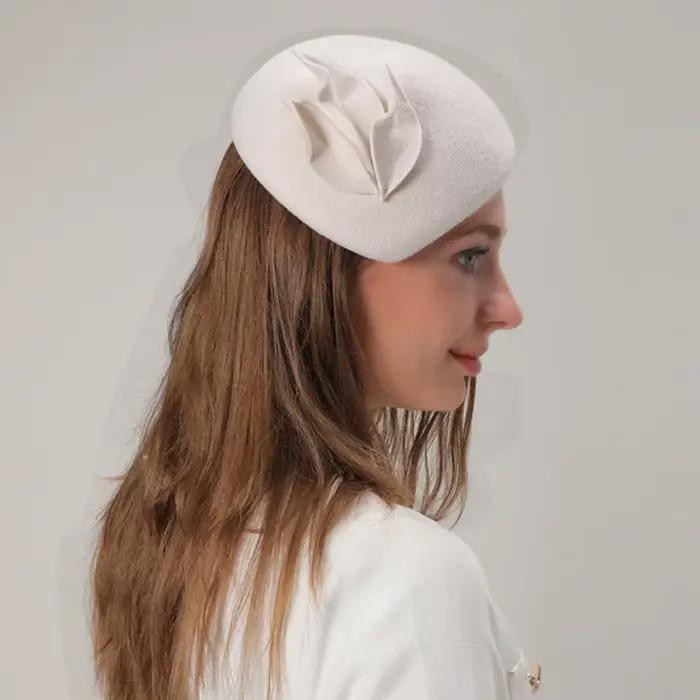 Chapeaux Fascinateur de style français pour femmes, chapeau en forme de larme, style britannique, fe