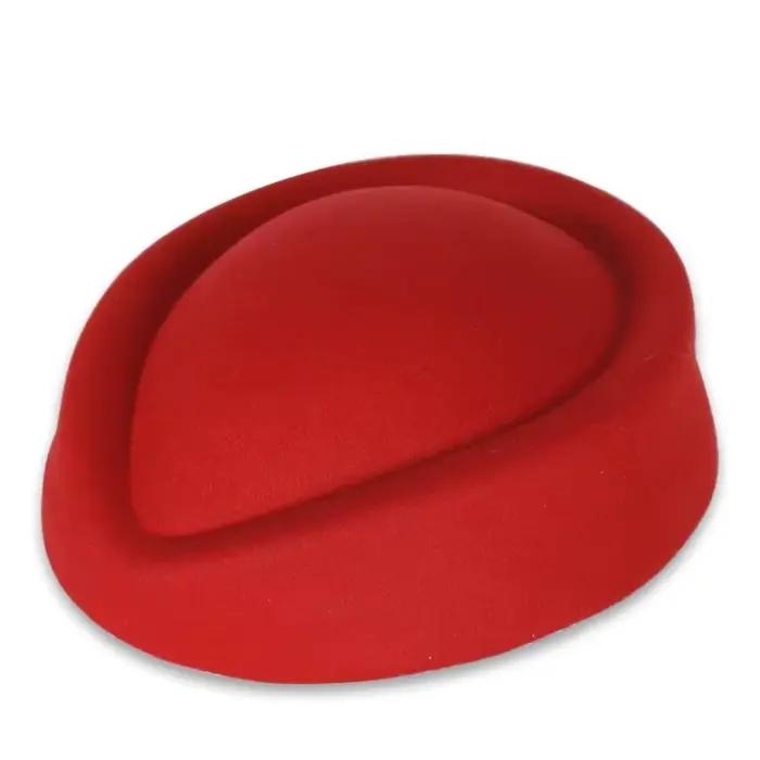 Chapeau de mode britannique rétro, style haut-de-forme, béret en feutre uni, casquette concave, casq