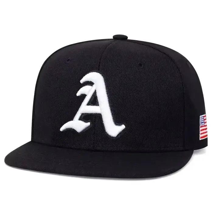 Casquettes de baseball unisexes gothiques avec broderie drapeau américain lettre A, ajustables, déco