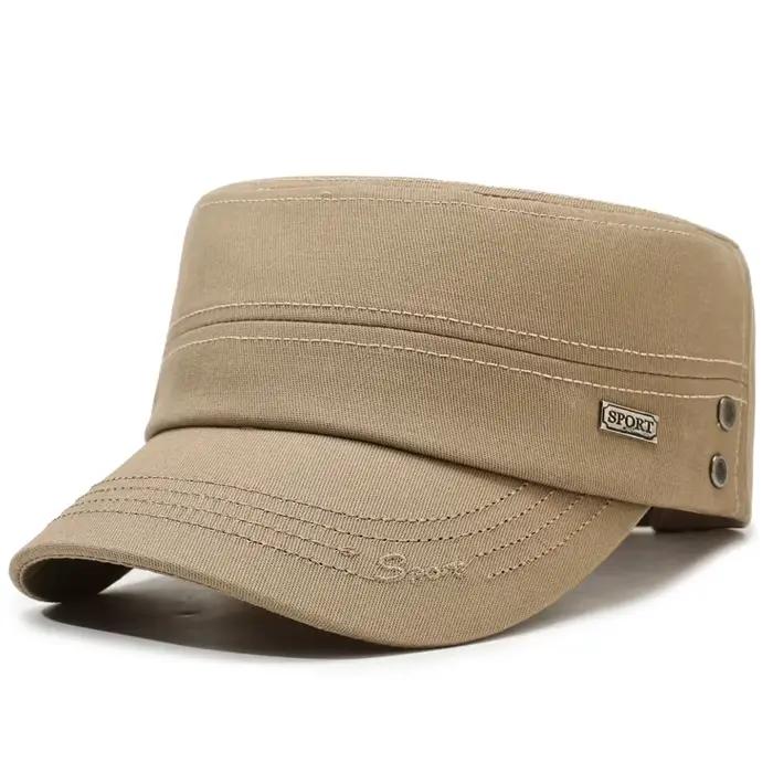 Iron Label SPORT Casquette plate de couleur unie – Printemps et automne Sports décontractés en plein