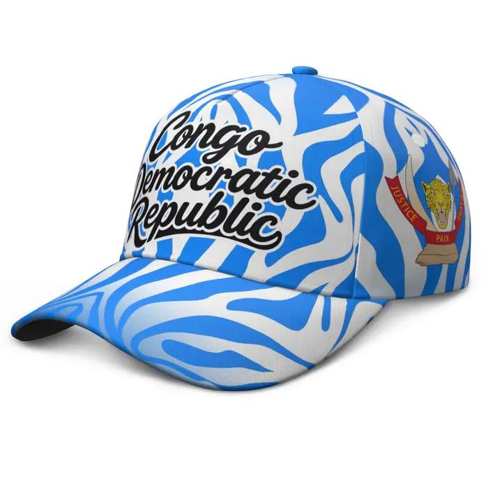 Casquette de baseball Zaire personnalisée avec nom et logo d'équipe, chapeaux du Congo, République d