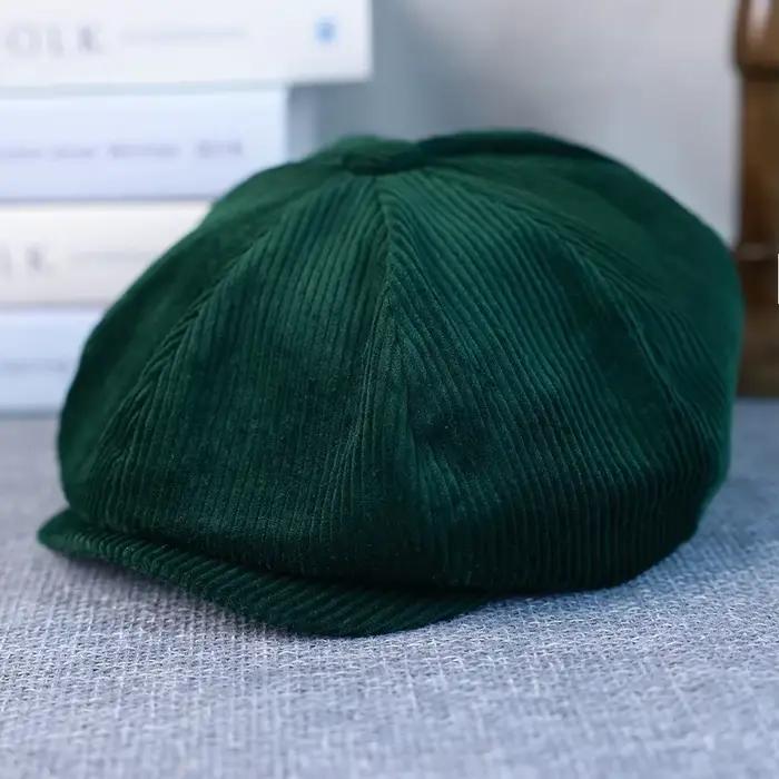 Casquette gavroche rétro britannique - Mentonnière de 60 cm de long, chapeau plat à la mode unisexe 
