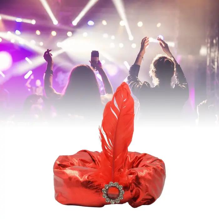 Chapeau Turban Torsadé et Plissé pour Homme et Femme, Coupe Indienne, ixà Thème d'Halloween, Carnava