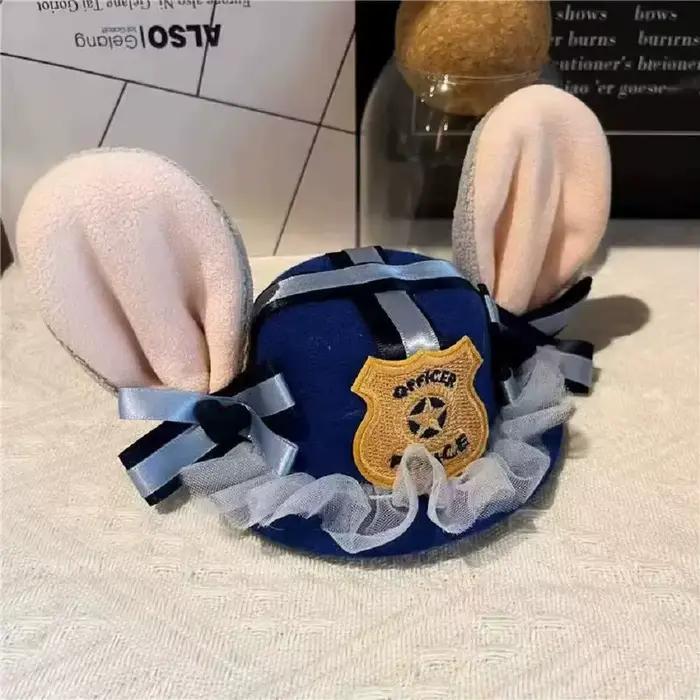 Chaud nouveau Kawaii Judy chapeau lapin melon chapeau Zootopia policier Judy chapeau adulte Cosplay 